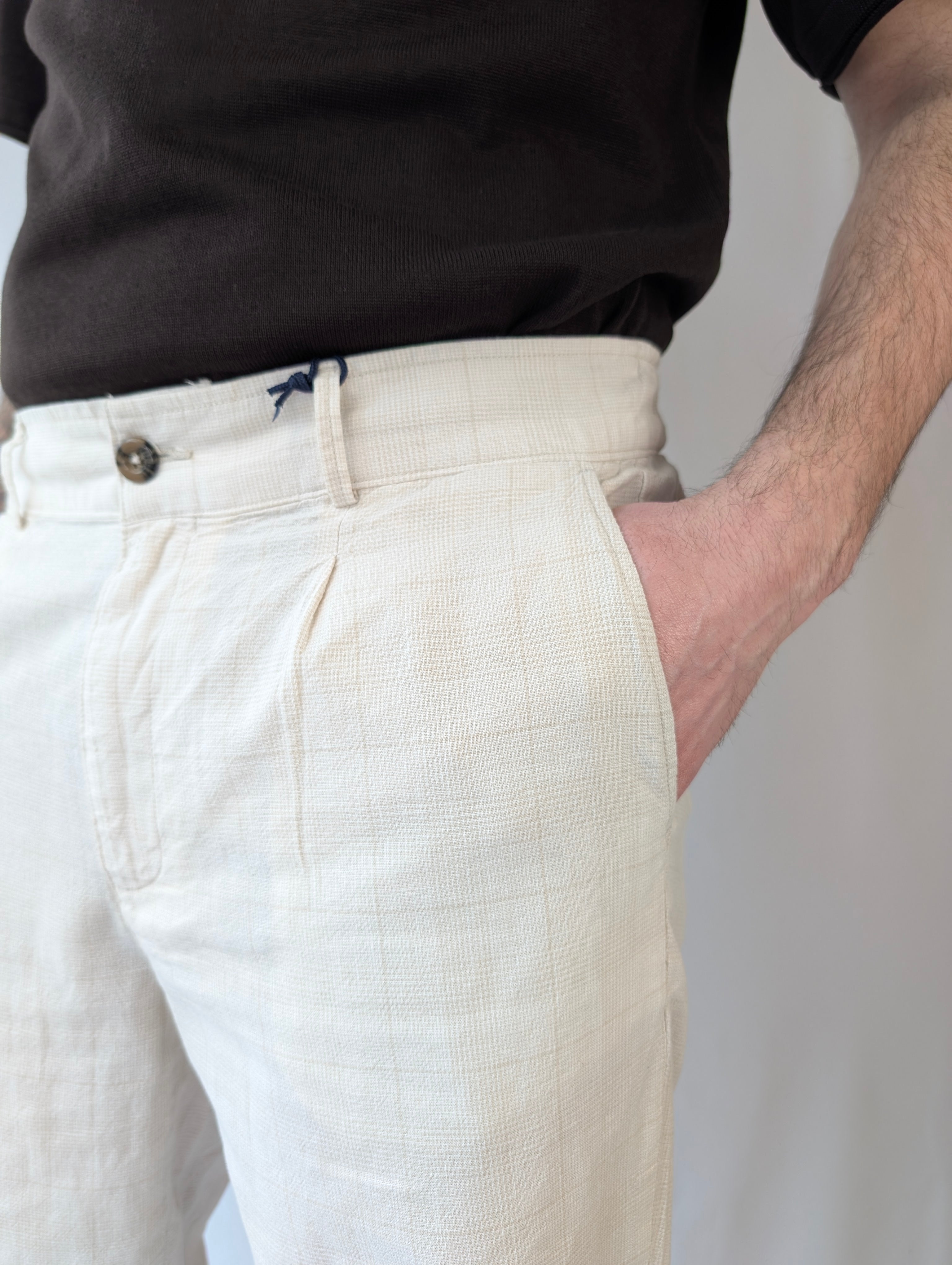 Pantalone 1 pinces check PHILO TINTO