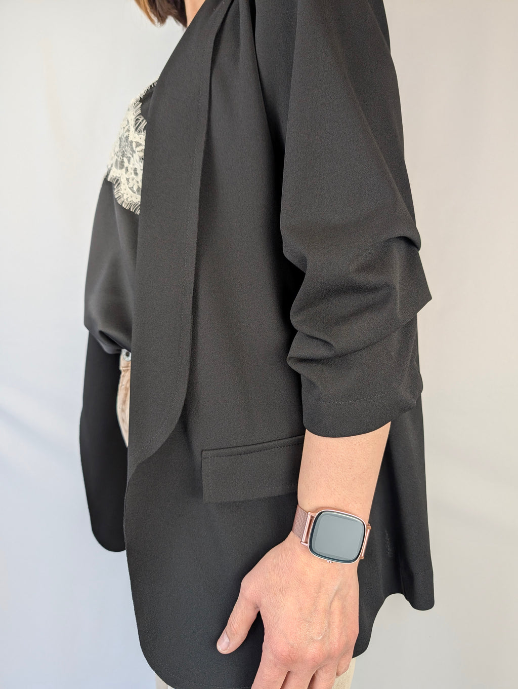 Blazer aperto manica arricciata LISA KOTT