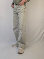 Jeans barrel slavato salvia DA GIORGIA