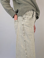 Jeans barrel slavato salvia DA GIORGIA