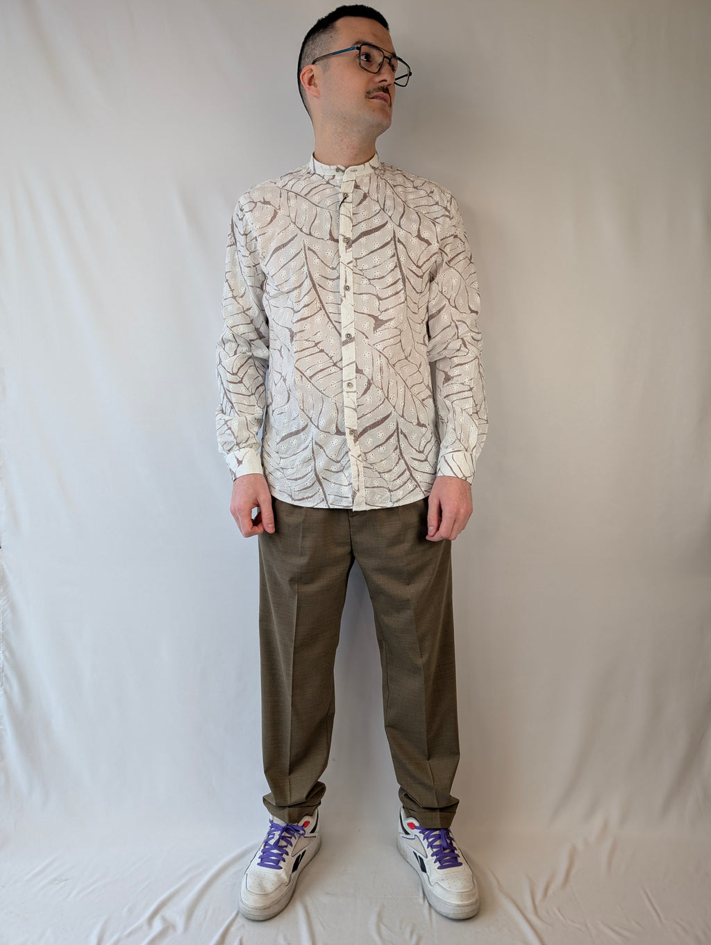 Camicia coreana sangallo PHILO TINTO
