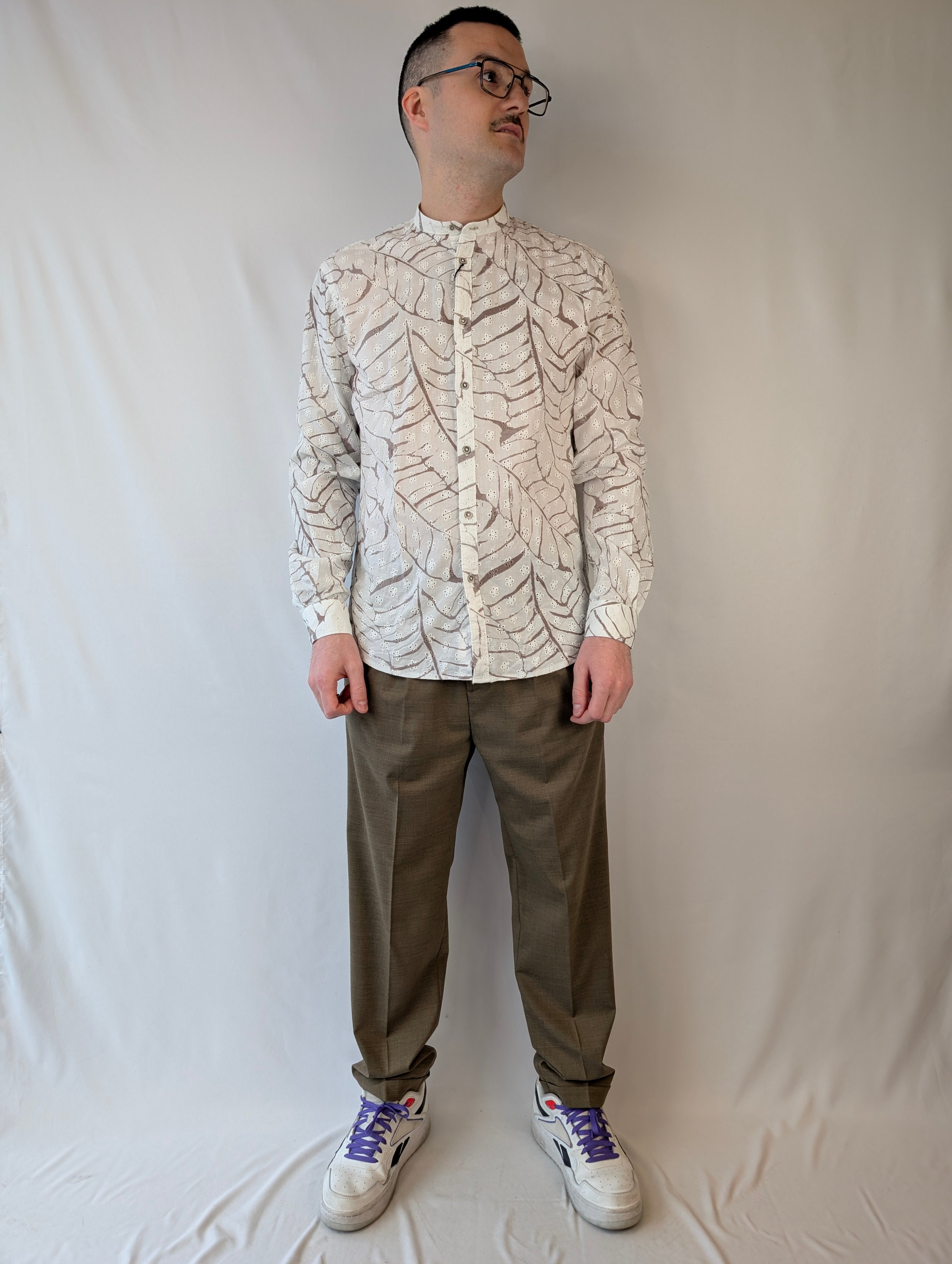 Camicia coreana sangallo PHILO TINTO
