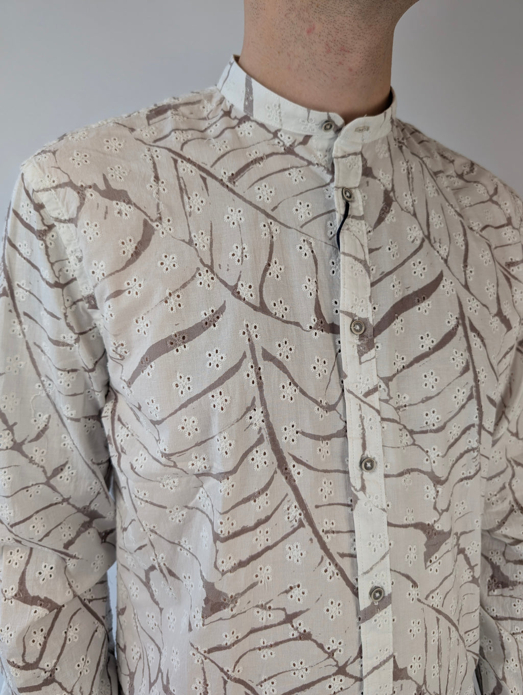 Camicia coreana sangallo PHILO TINTO