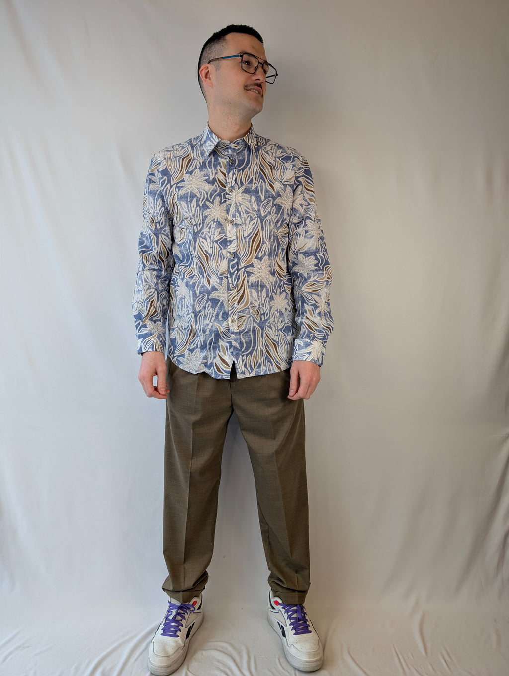 Camicia fantasia palme PHILO TINTO