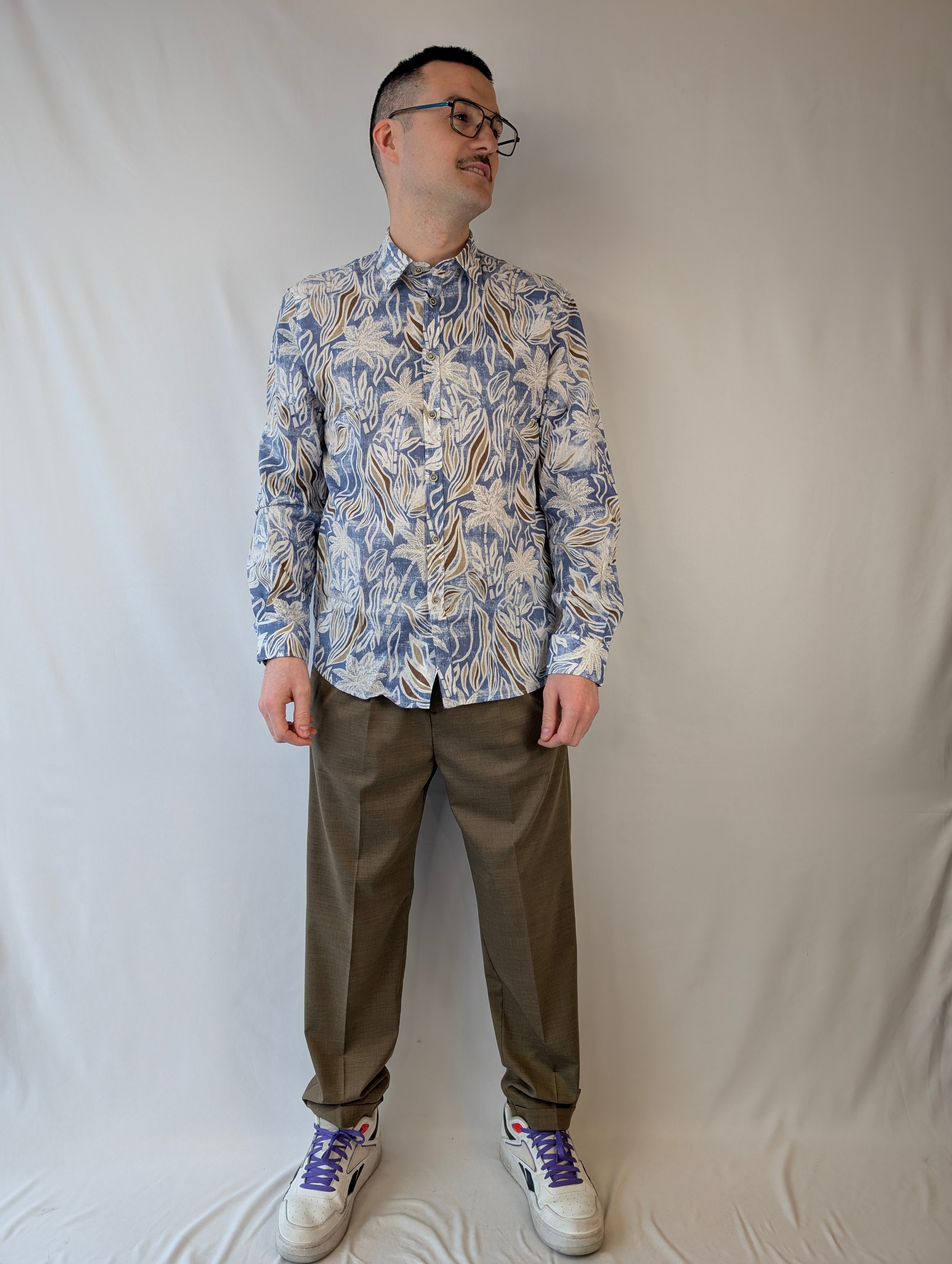 Camicia fantasia palme PHILO TINTO