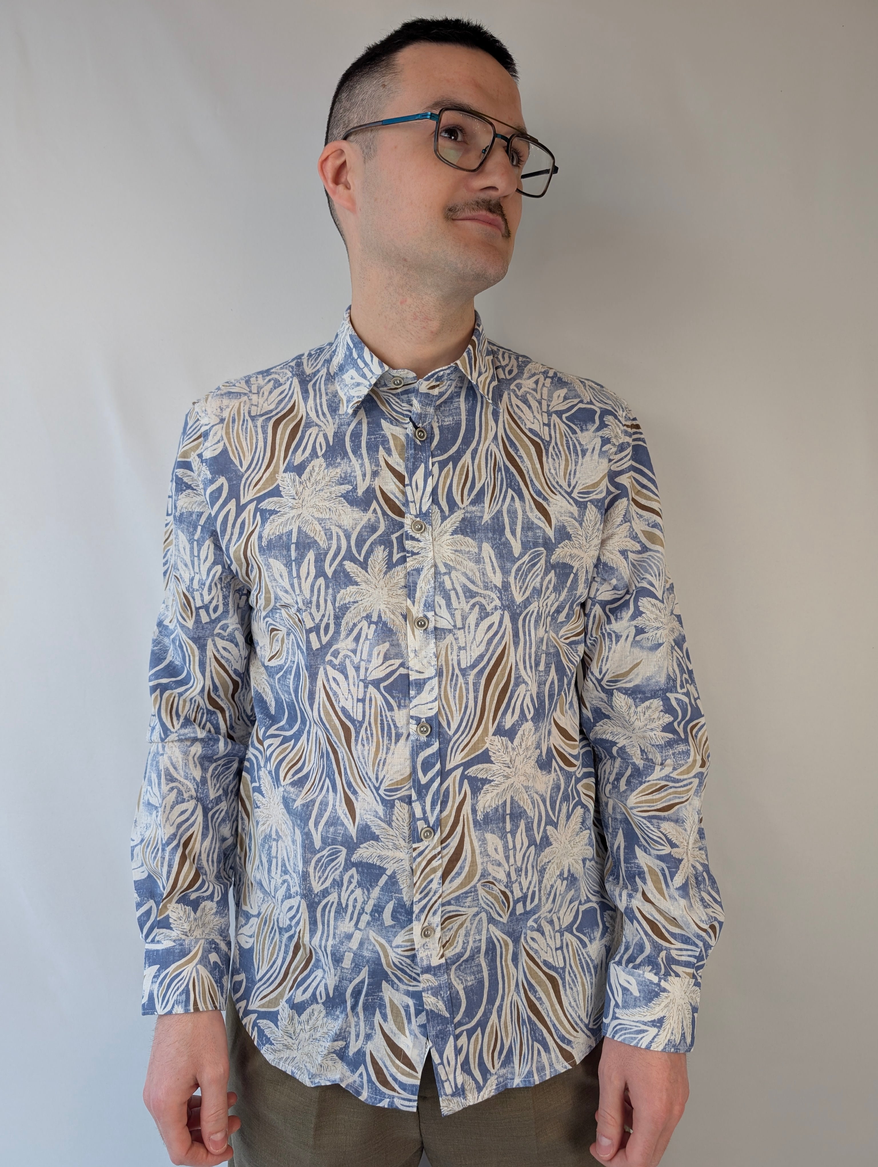 Camicia fantasia palme PHILO TINTO
