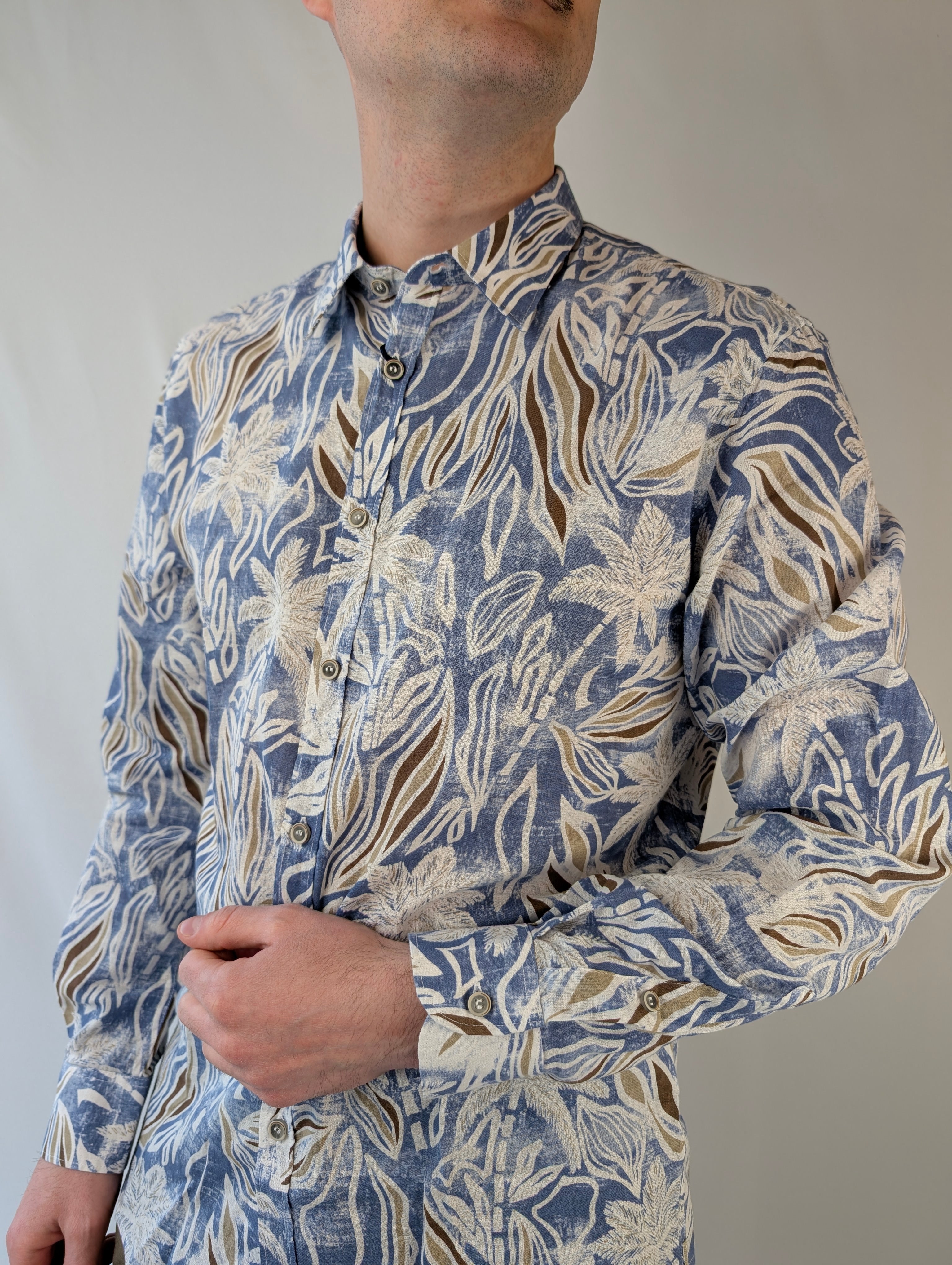 Camicia fantasia palme PHILO TINTO