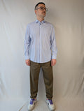 Camicia bi-stretch fiammata PHILO TINTO