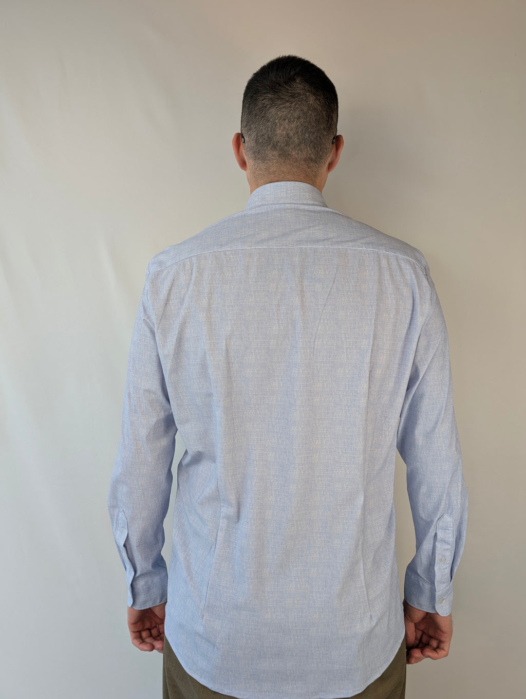 Camicia bi-stretch fiammata PHILO TINTO
