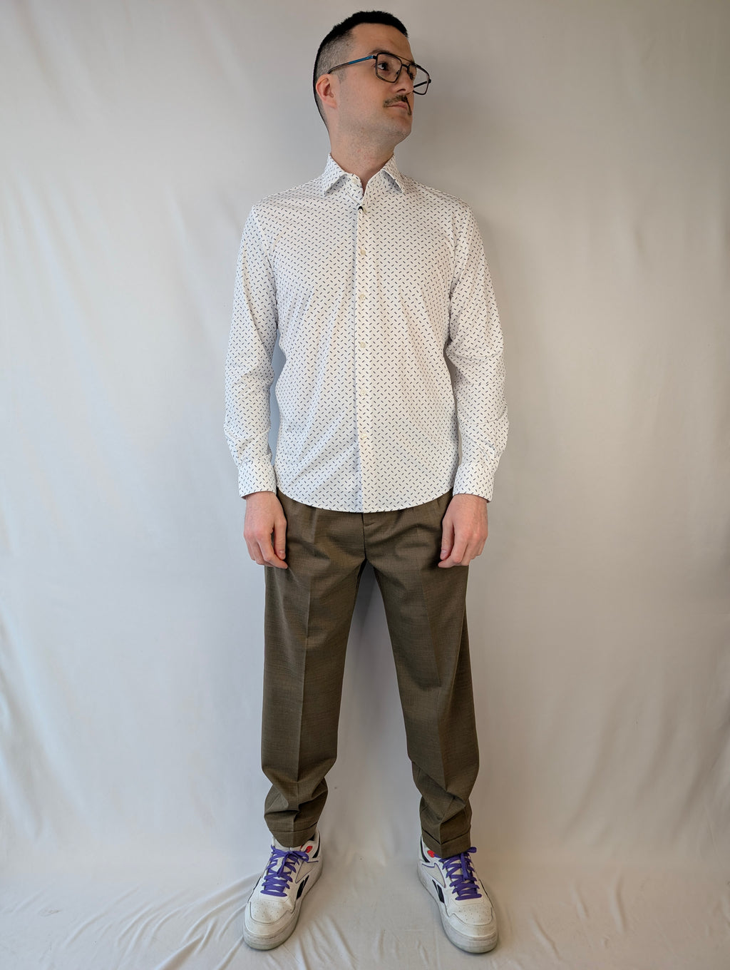 Camicia bi-stretch microfantasia PHILO TINTO