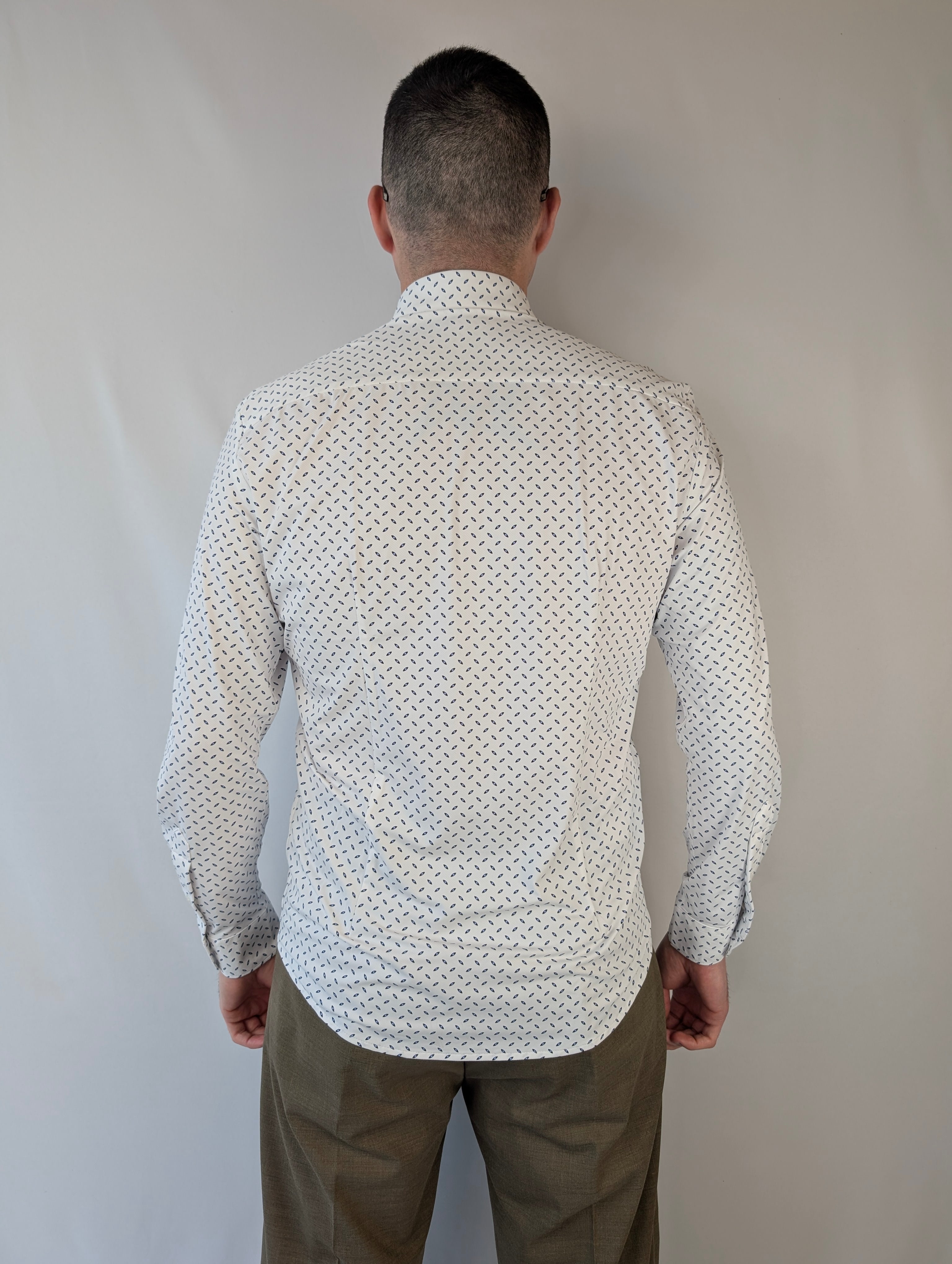 Camicia bi-stretch microfantasia PHILO TINTO
