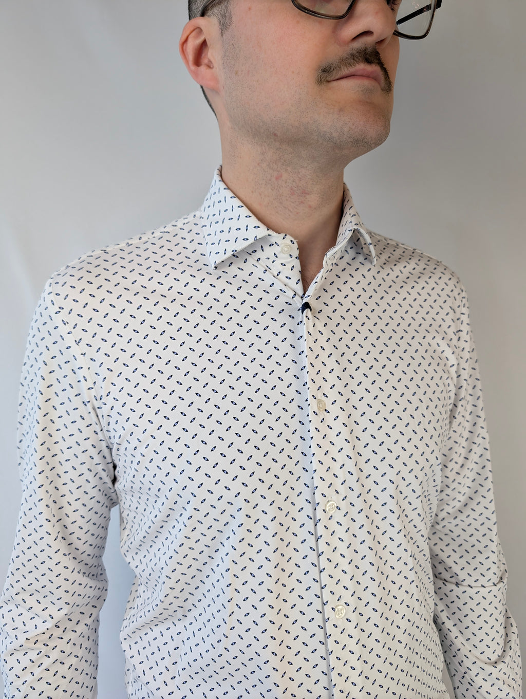 Camicia bi-stretch microfantasia PHILO TINTO