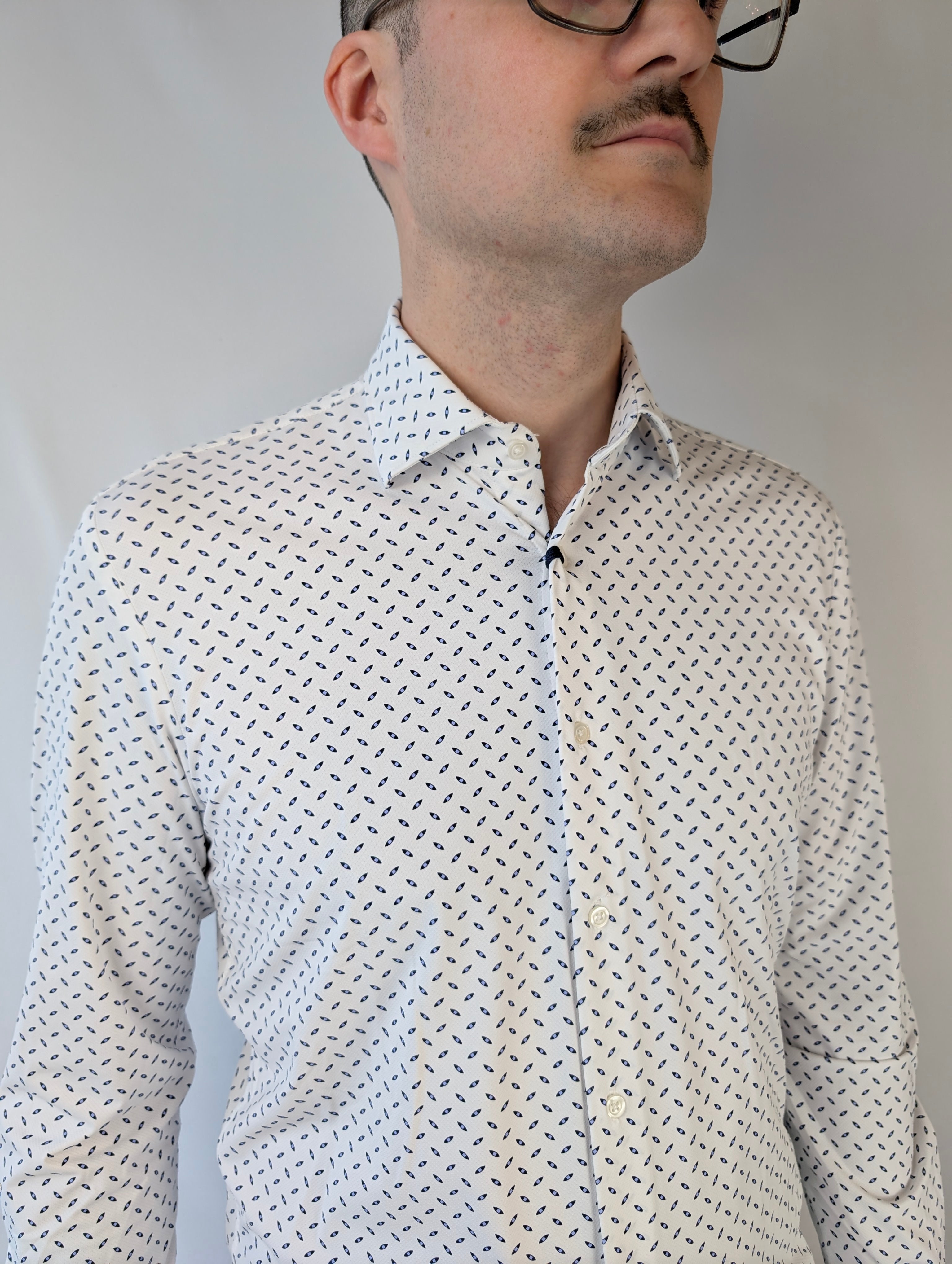 Camicia bi-stretch microfantasia PHILO TINTO