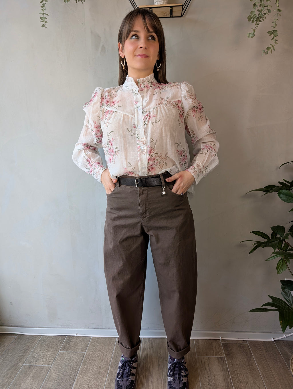Camicia scollo floreale SUSY MIX