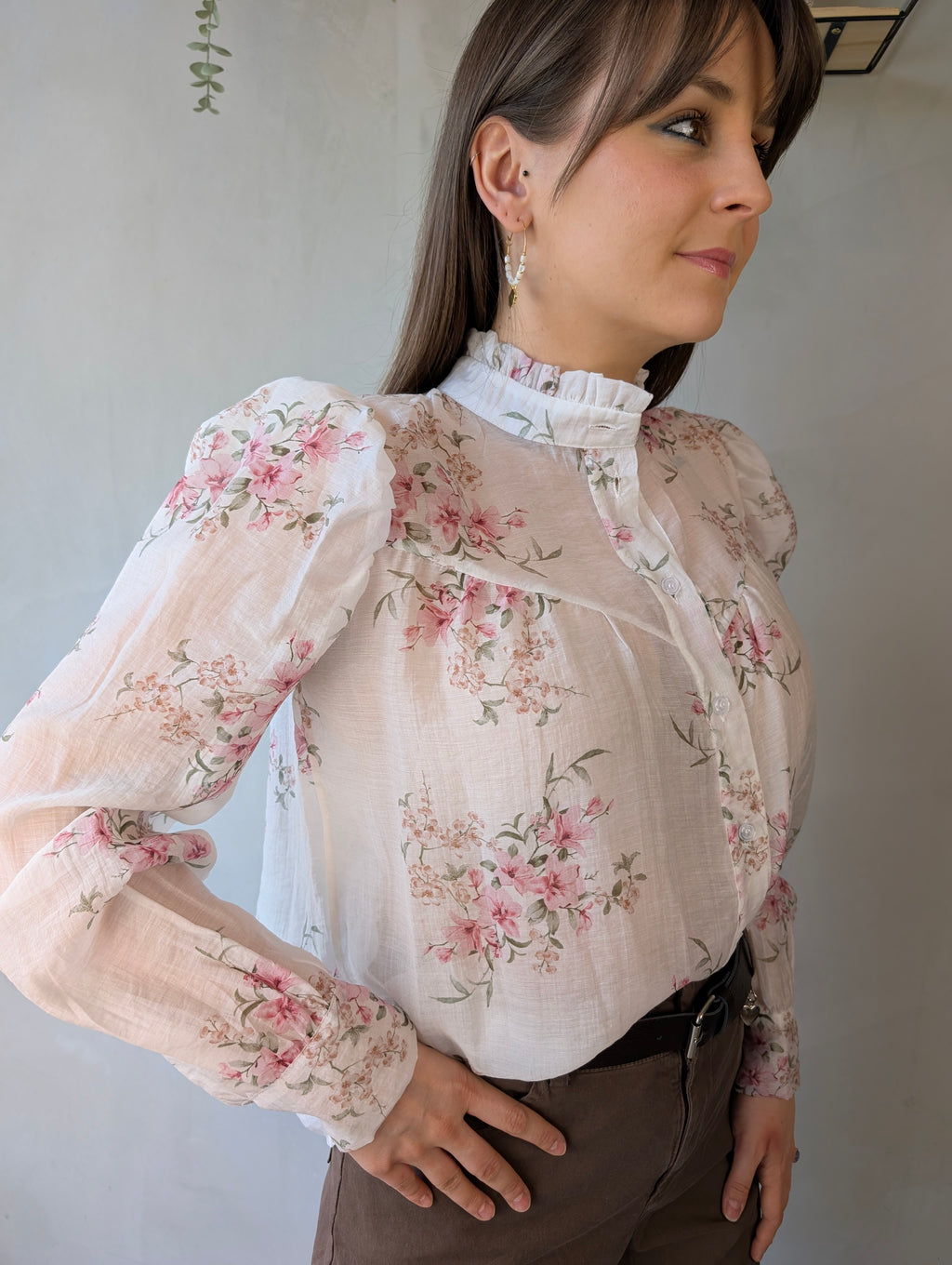 Camicia scollo floreale SUSY MIX