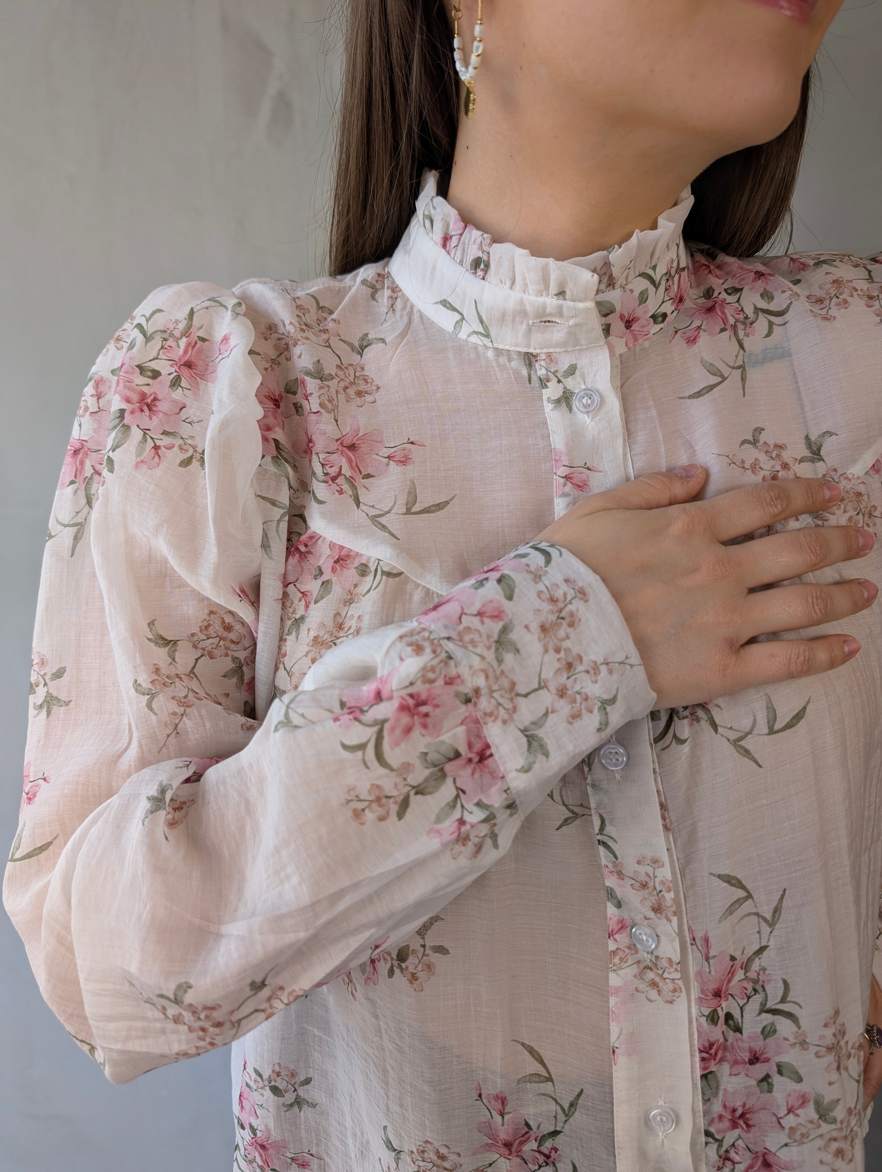 Camicia scollo floreale SUSY MIX