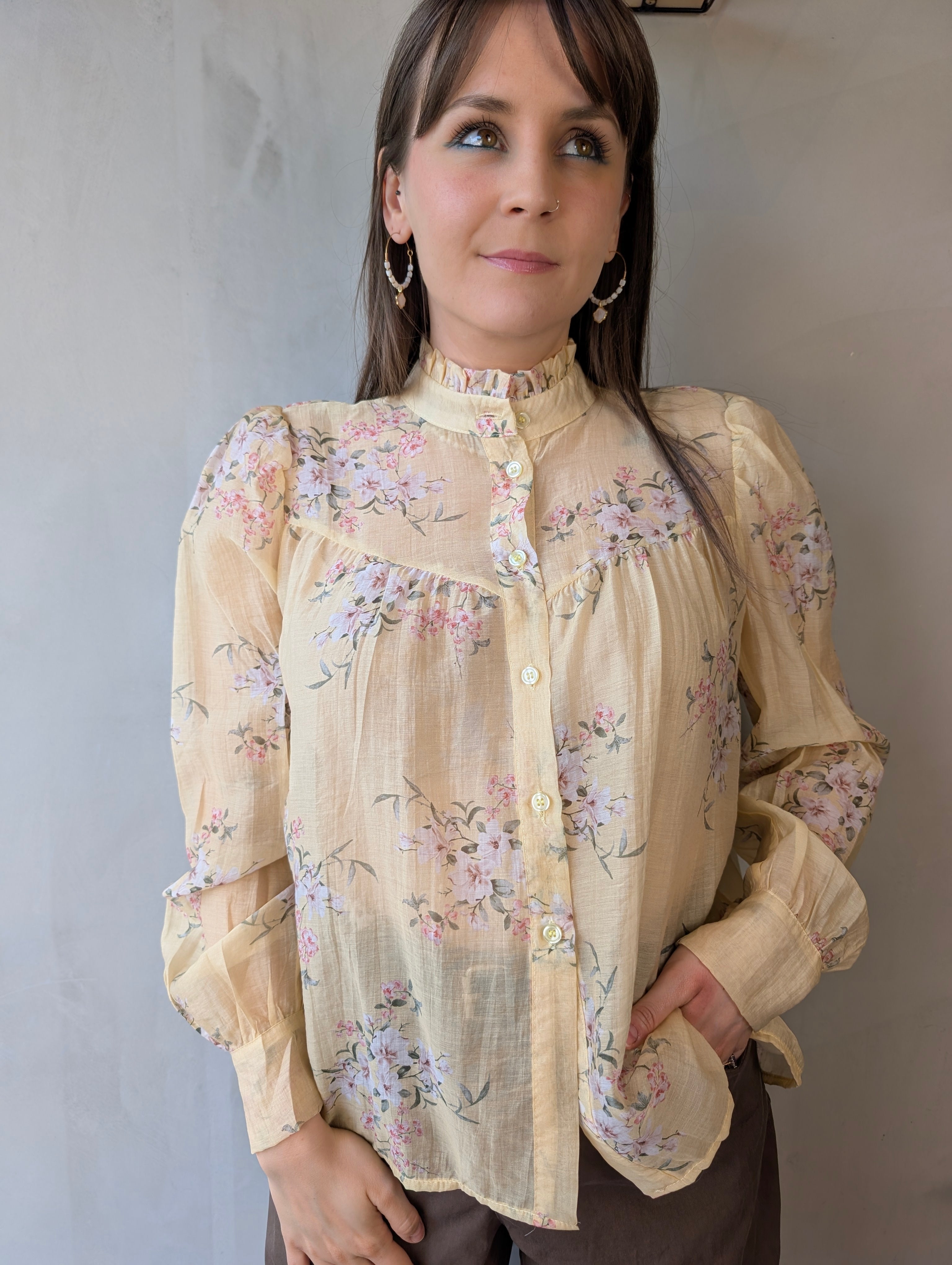Camicia scollo floreale SUSY MIX