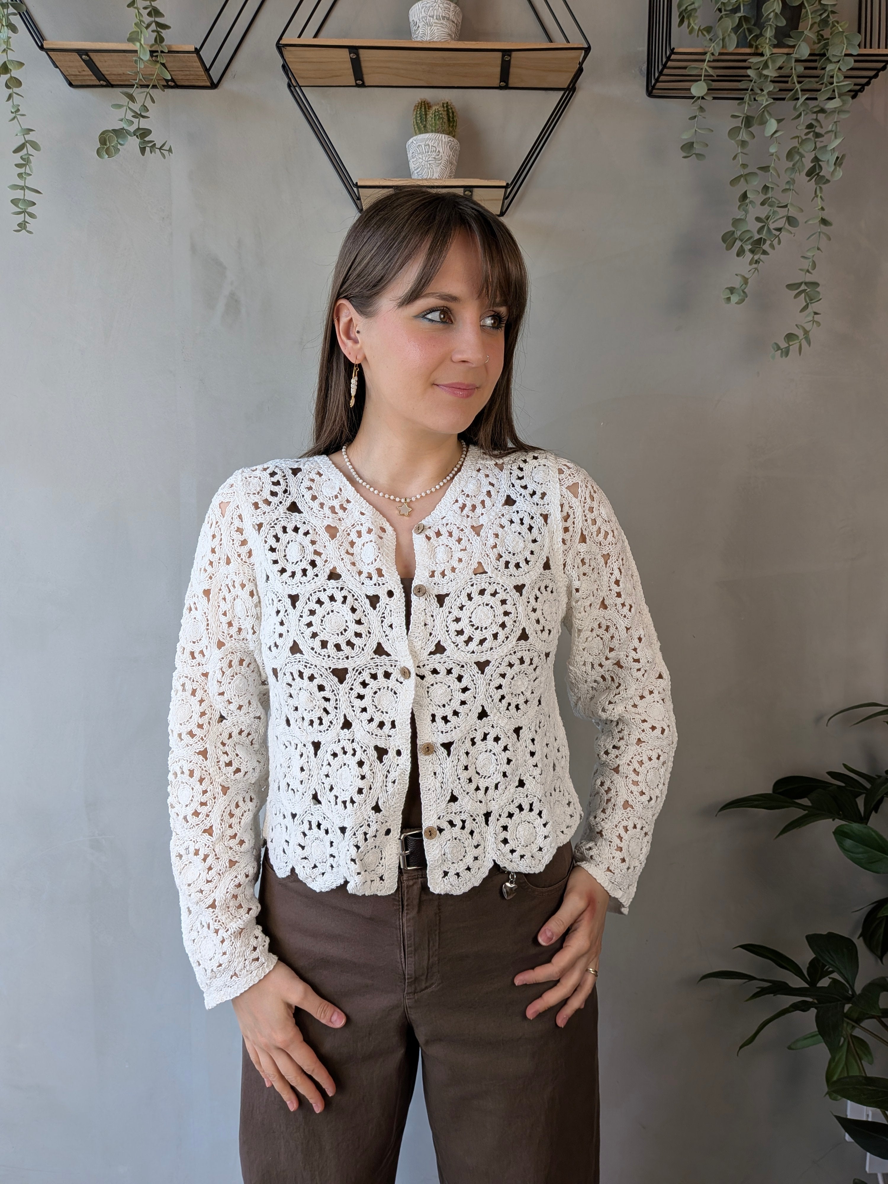 Cardigan corto ricamato SUSY MIX
