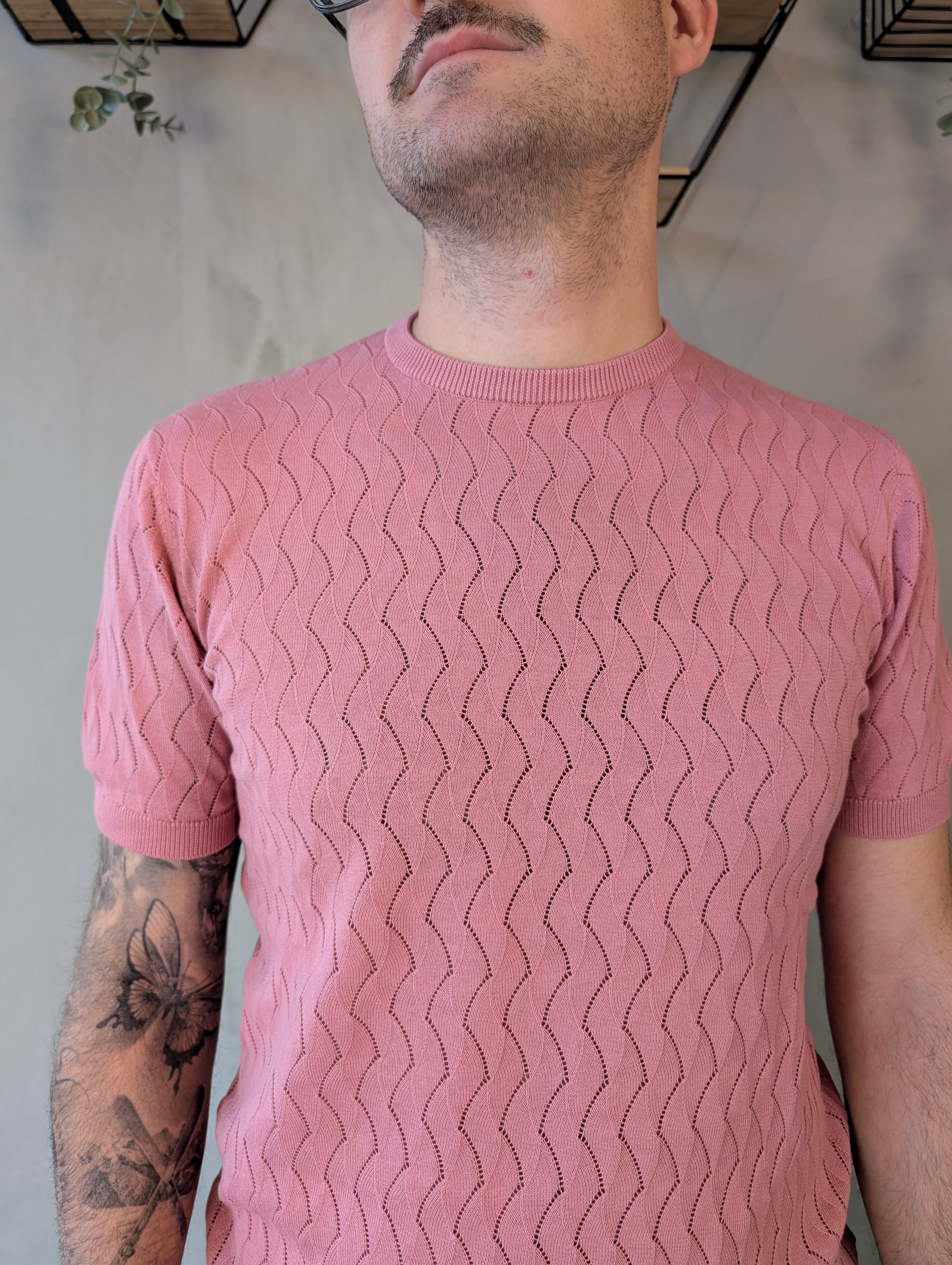 Maglia mezza manica operata PHILO TINTO