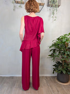 Completo satin rouches CORAMIS
