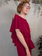 Completo satin rouches CORAMIS