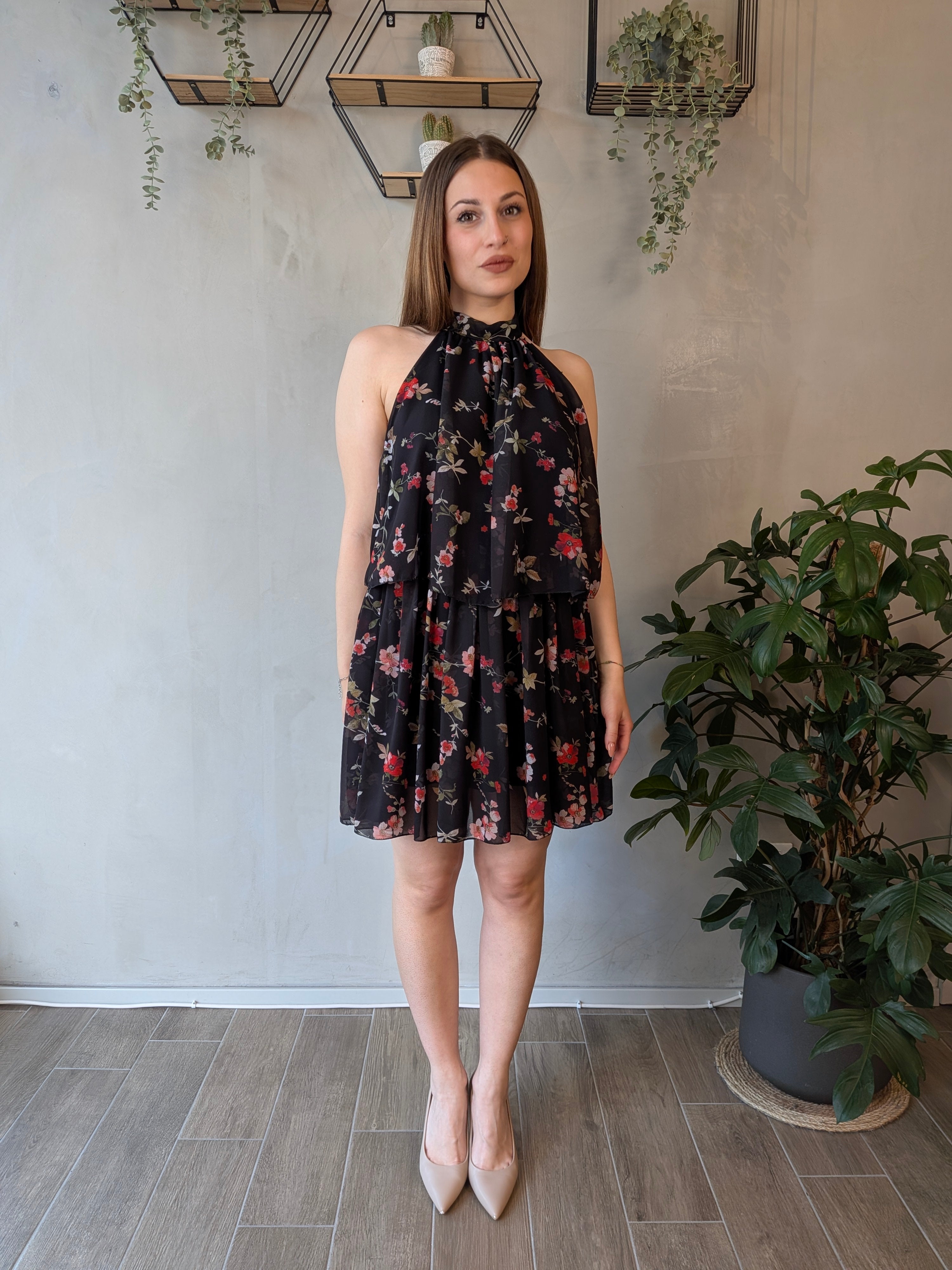 Abito balze fiori SUSY MIX