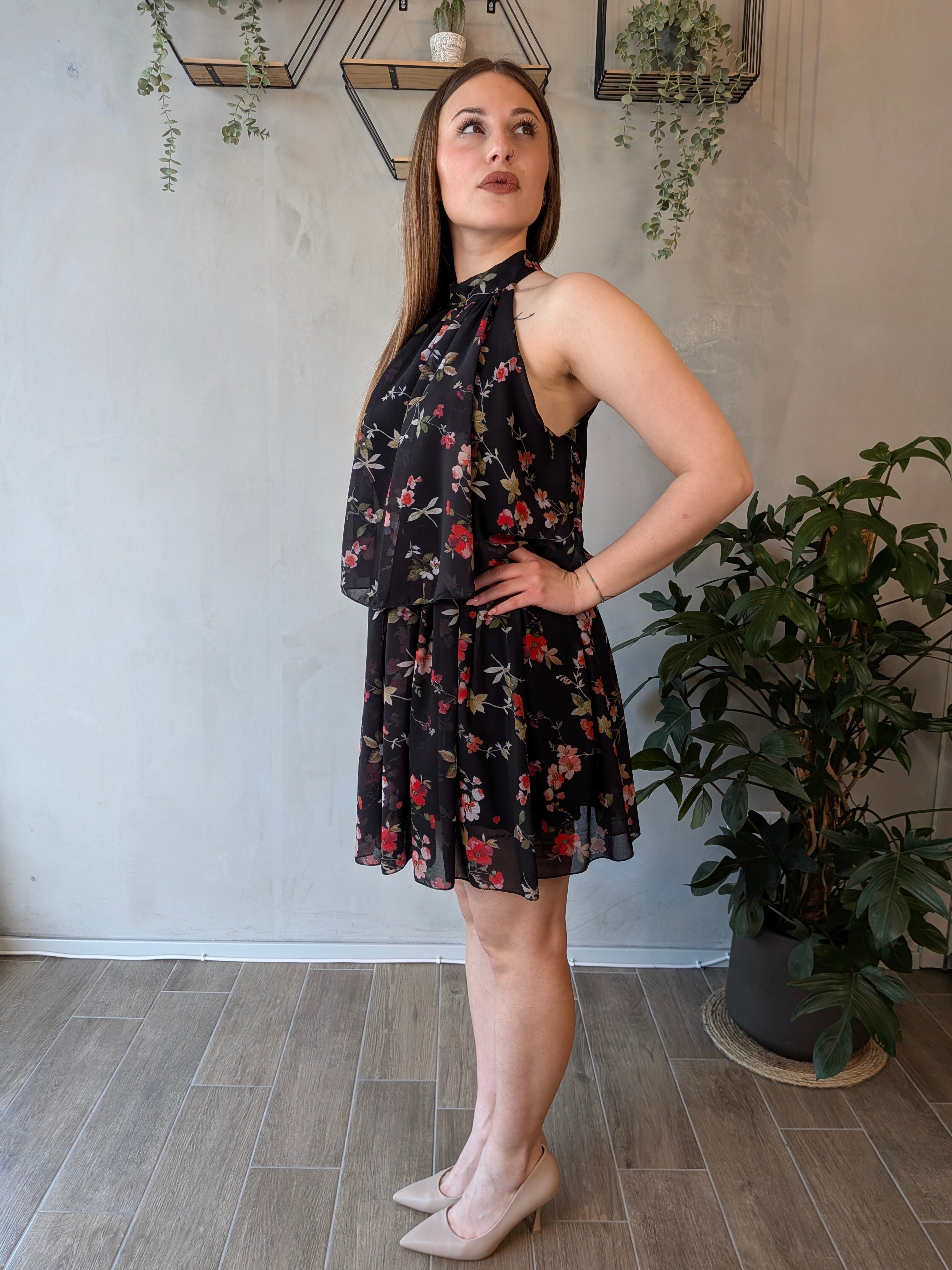 Abito balze fiori SUSY MIX