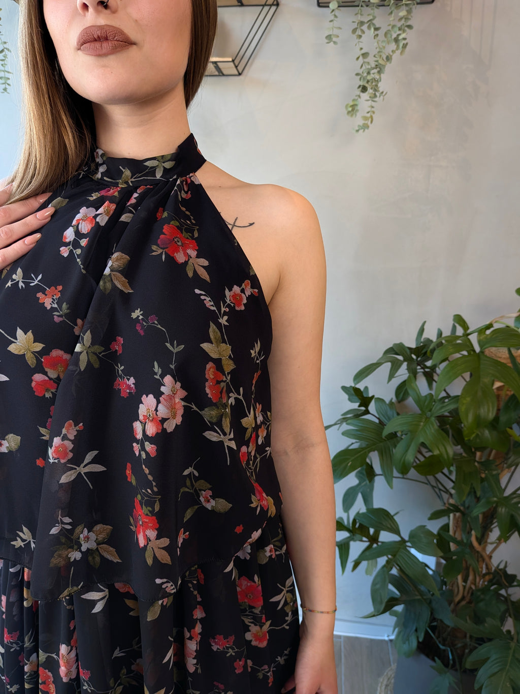 Abito balze fiori SUSY MIX