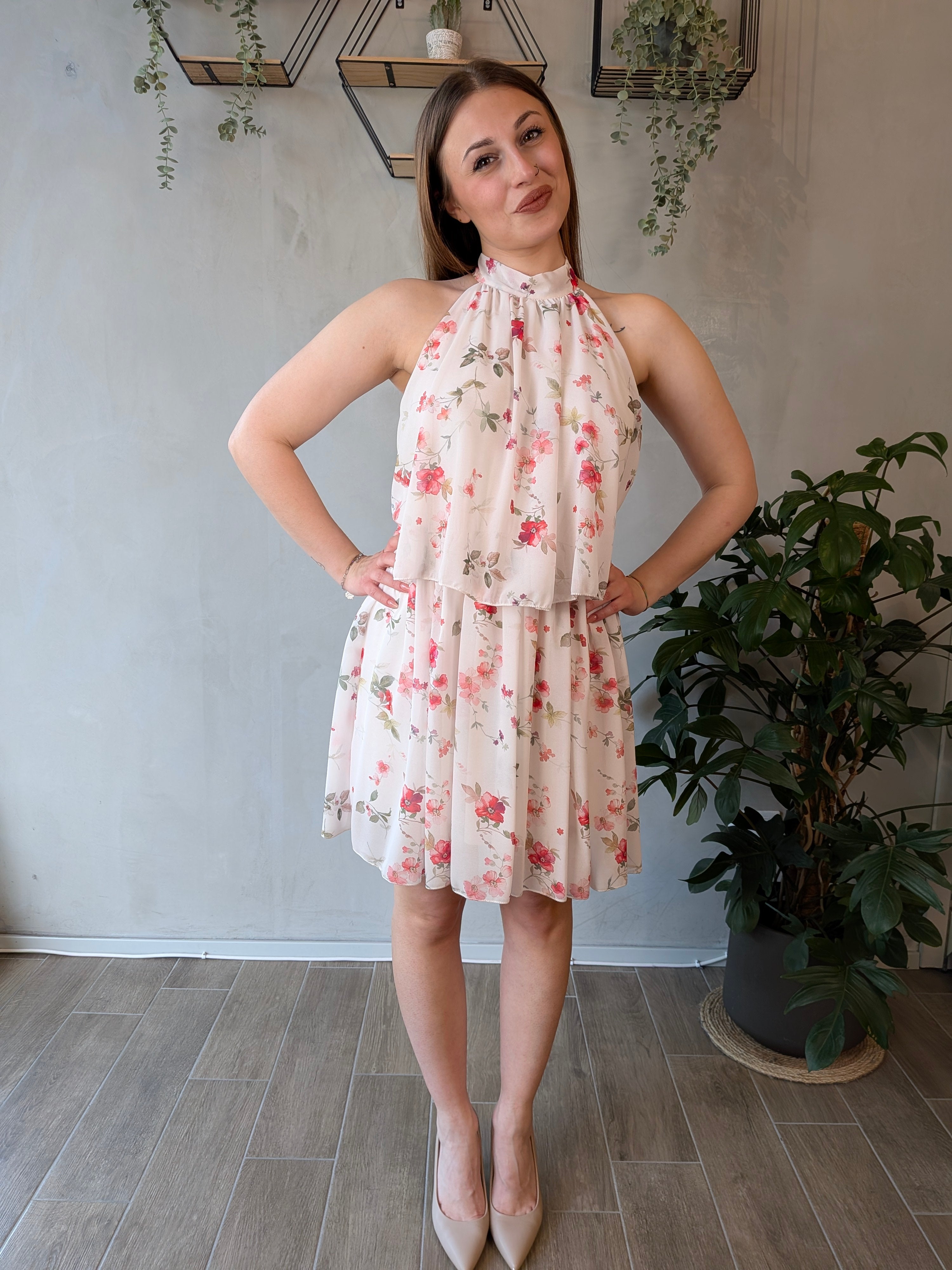 Abito balze fiori SUSY MIX