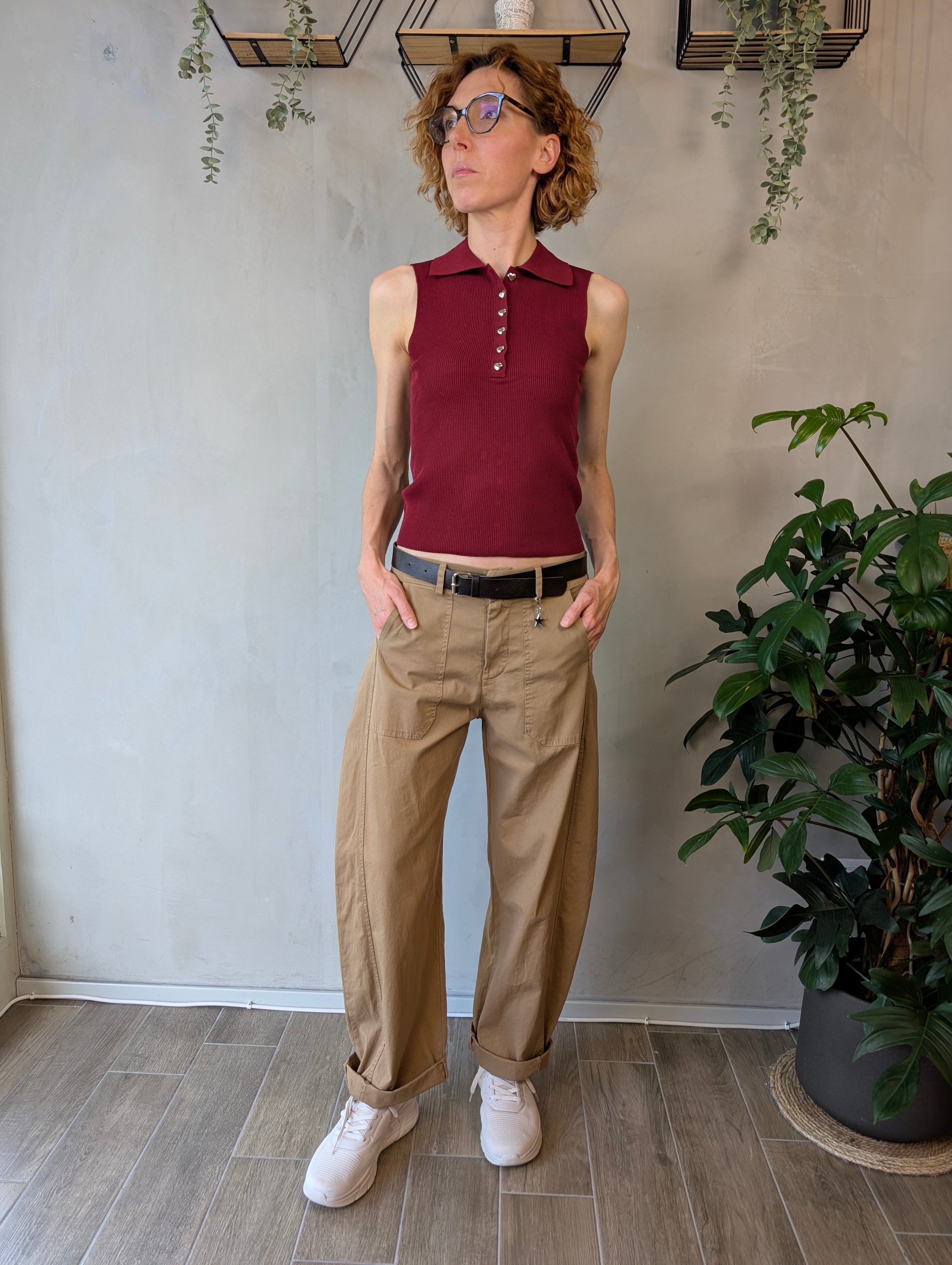 Pantalone ovetto tela tasconi SUSY MIX