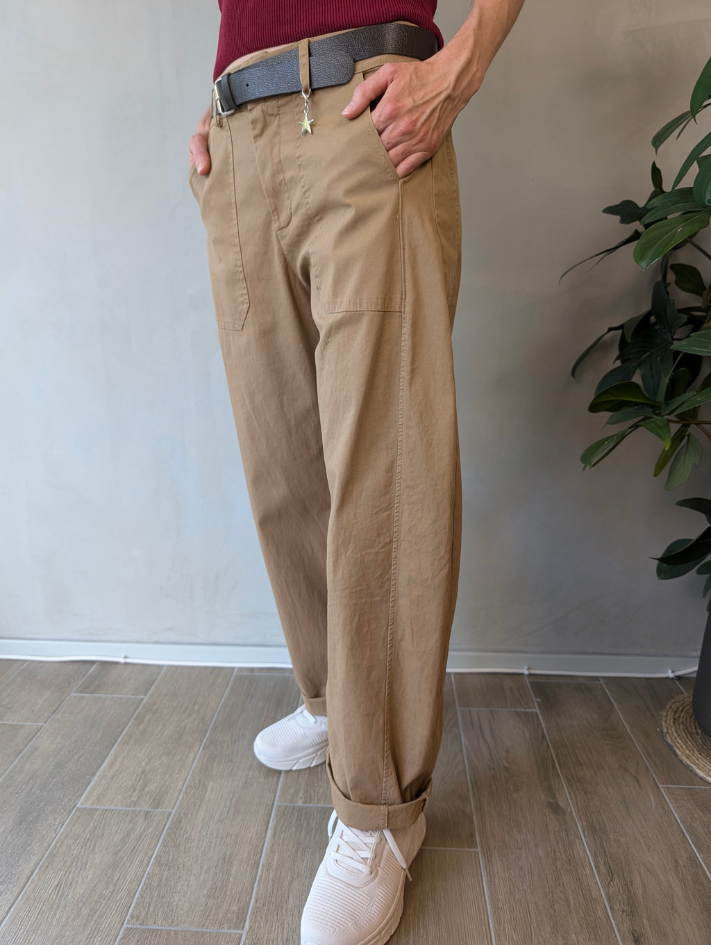 Pantalone ovetto tela tasconi SUSY MIX