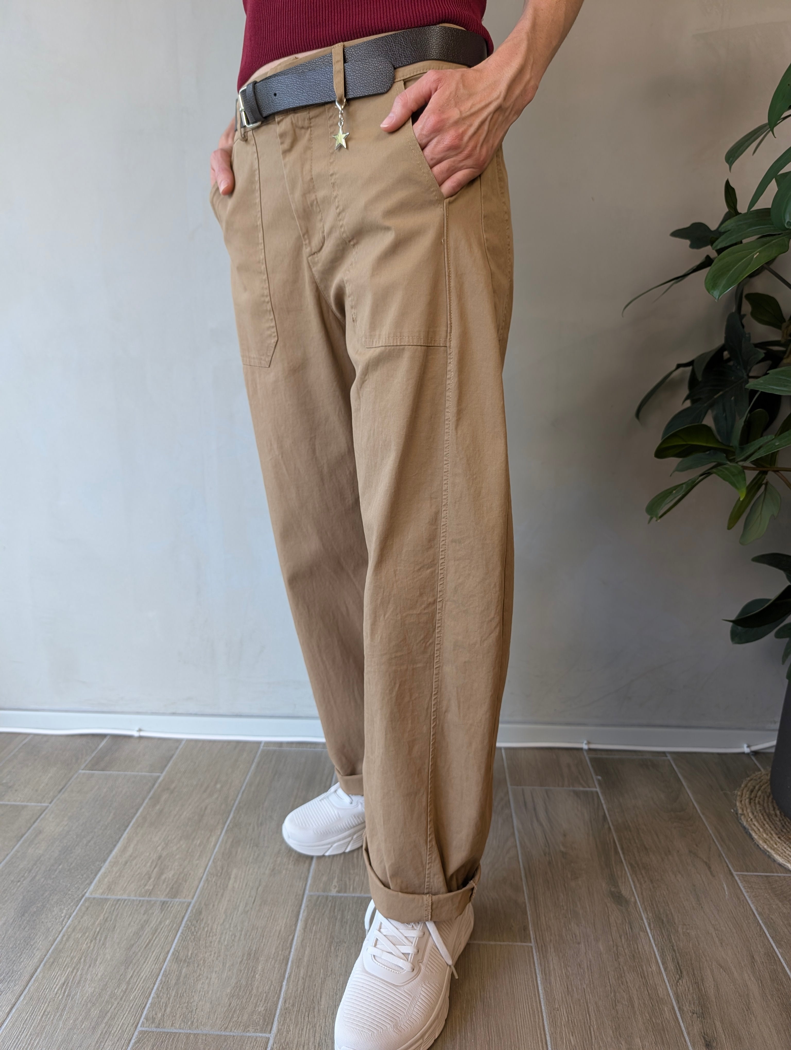 Pantalone ovetto tela tasconi SUSY MIX
