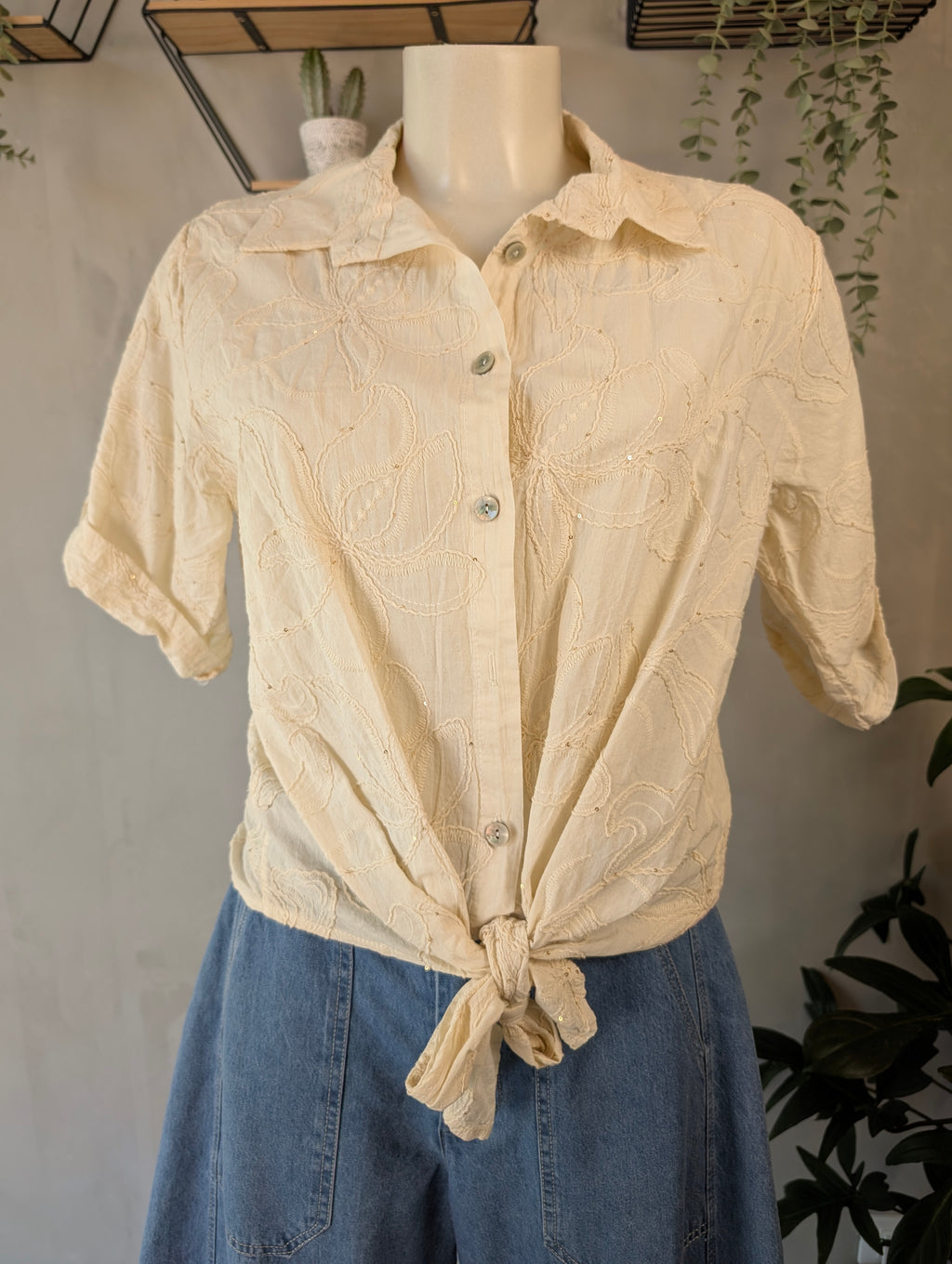 Camicia annodata ricami SUSY MIX