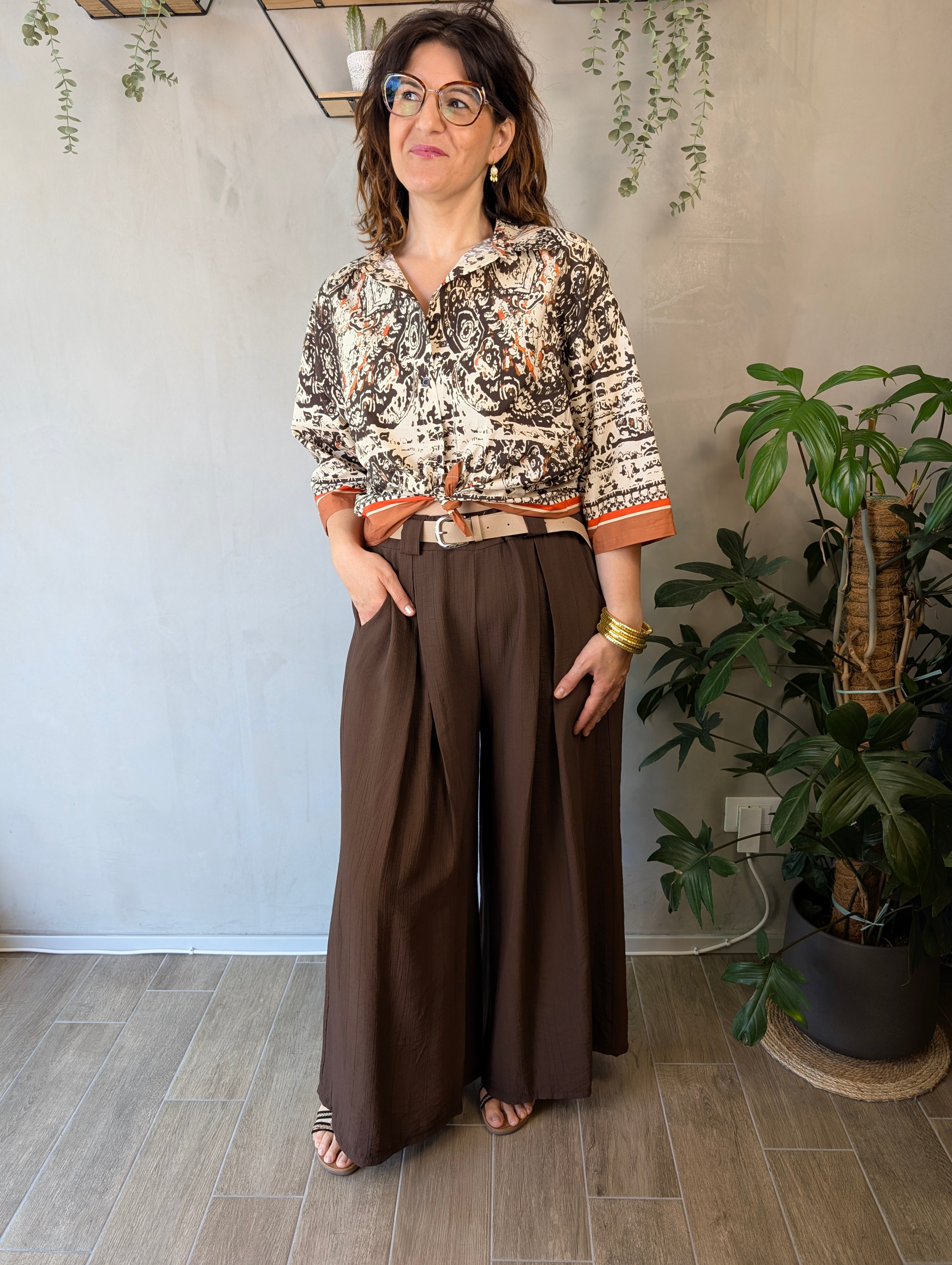 Camicia fiocco stampata SUSY MIX