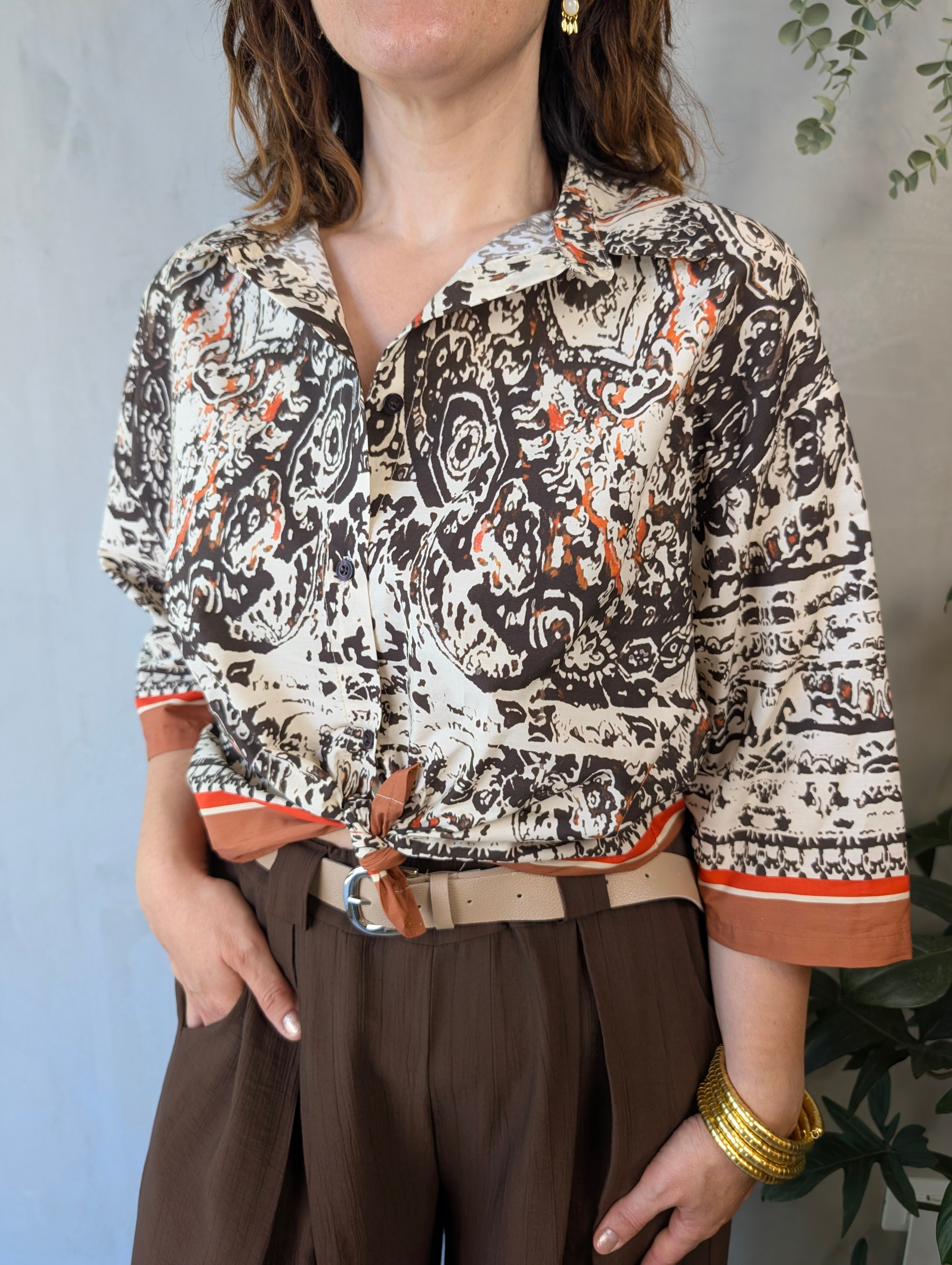 Camicia fiocco stampata SUSY MIX
