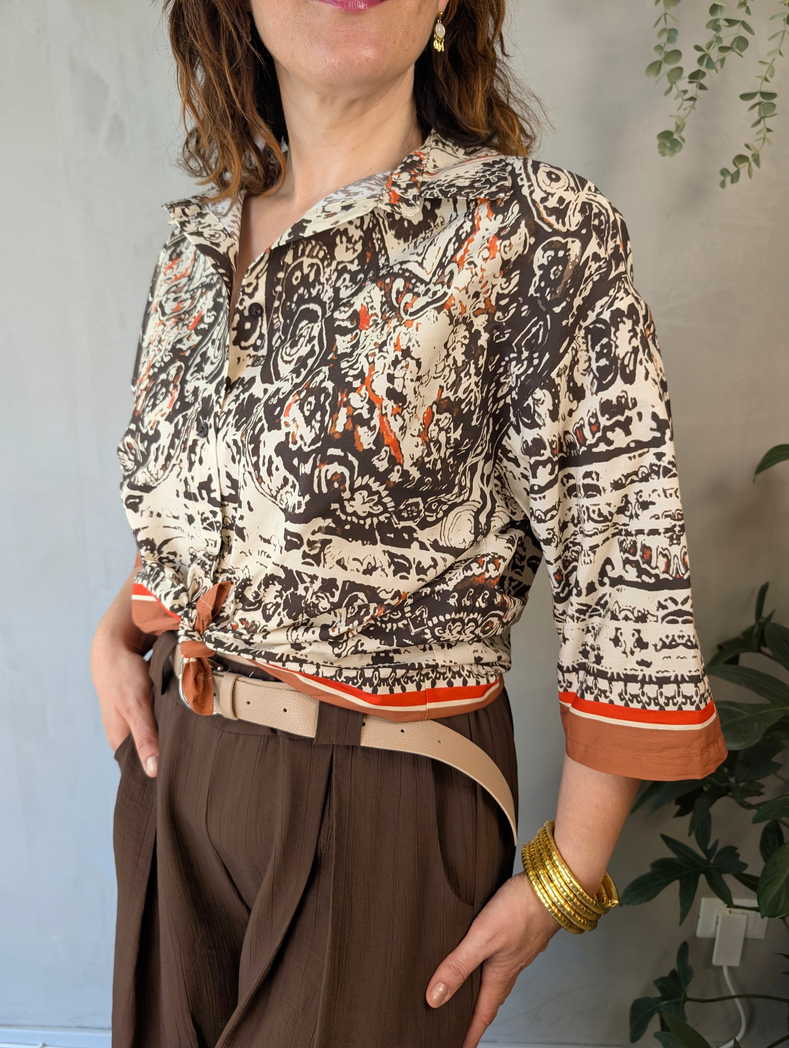 Camicia fiocco stampata SUSY MIX