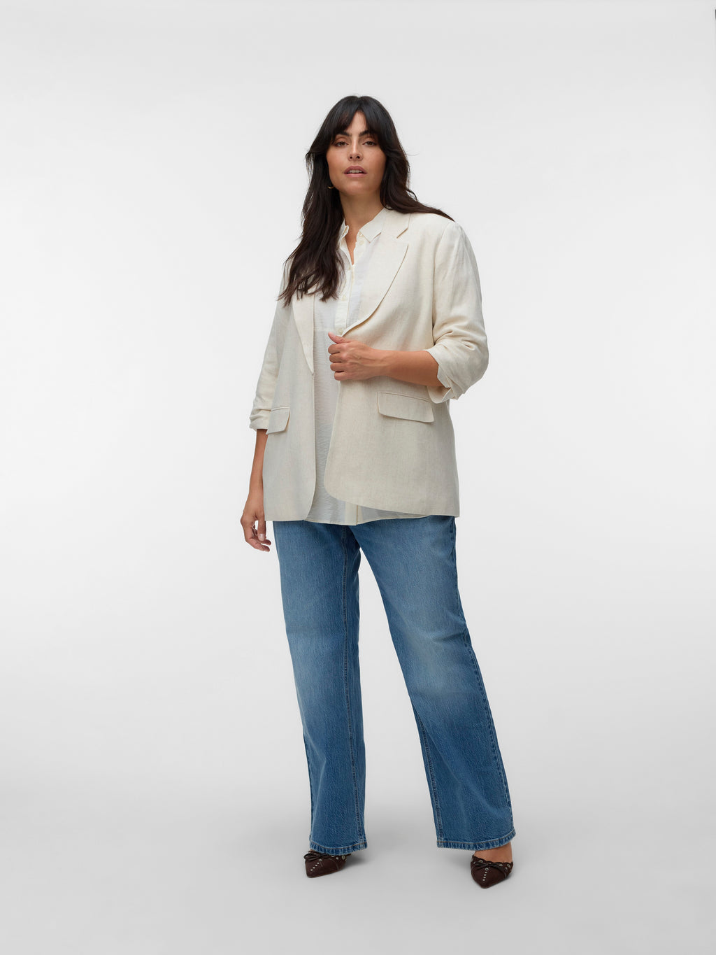 Giacca misto lino fiammata VEROMODA CURVY