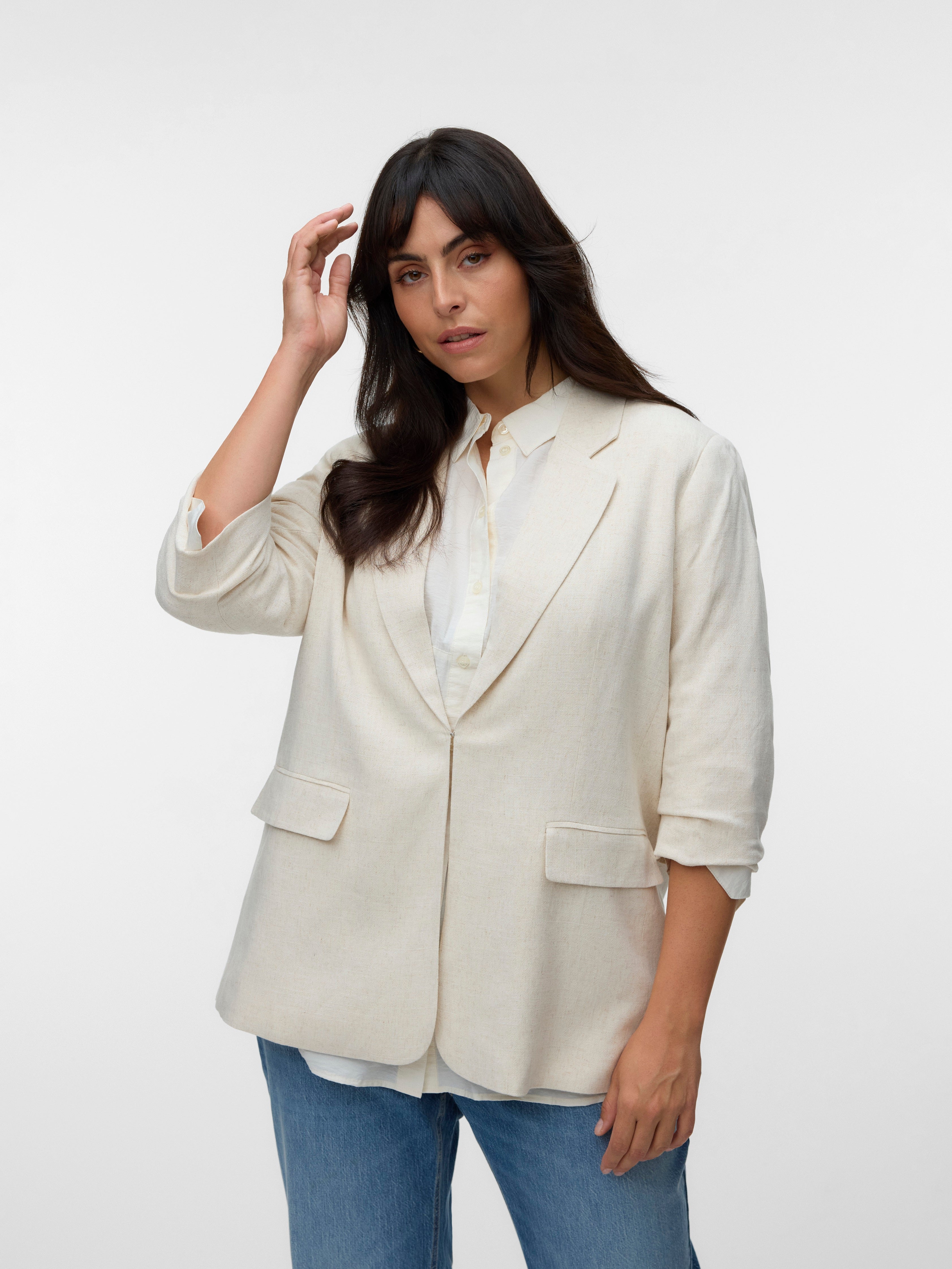 Giacca misto lino fiammata VEROMODA CURVY