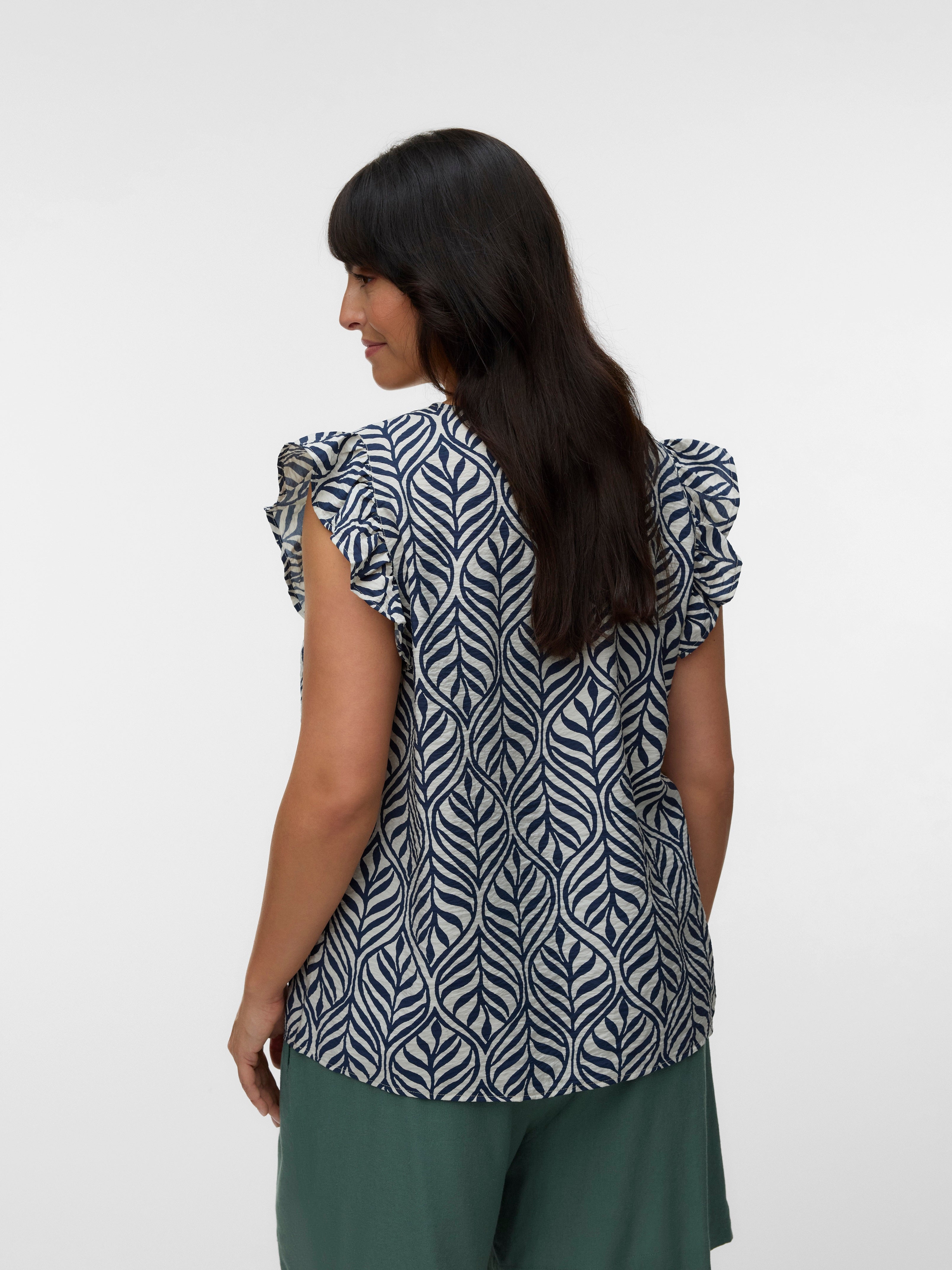 Casacca a V stampata smanicata VEROMODA CURVY