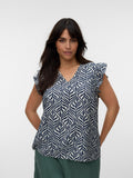 Casacca a V stampata smanicata VEROMODA CURVY