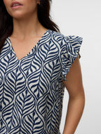 Casacca a V stampata smanicata VEROMODA CURVY