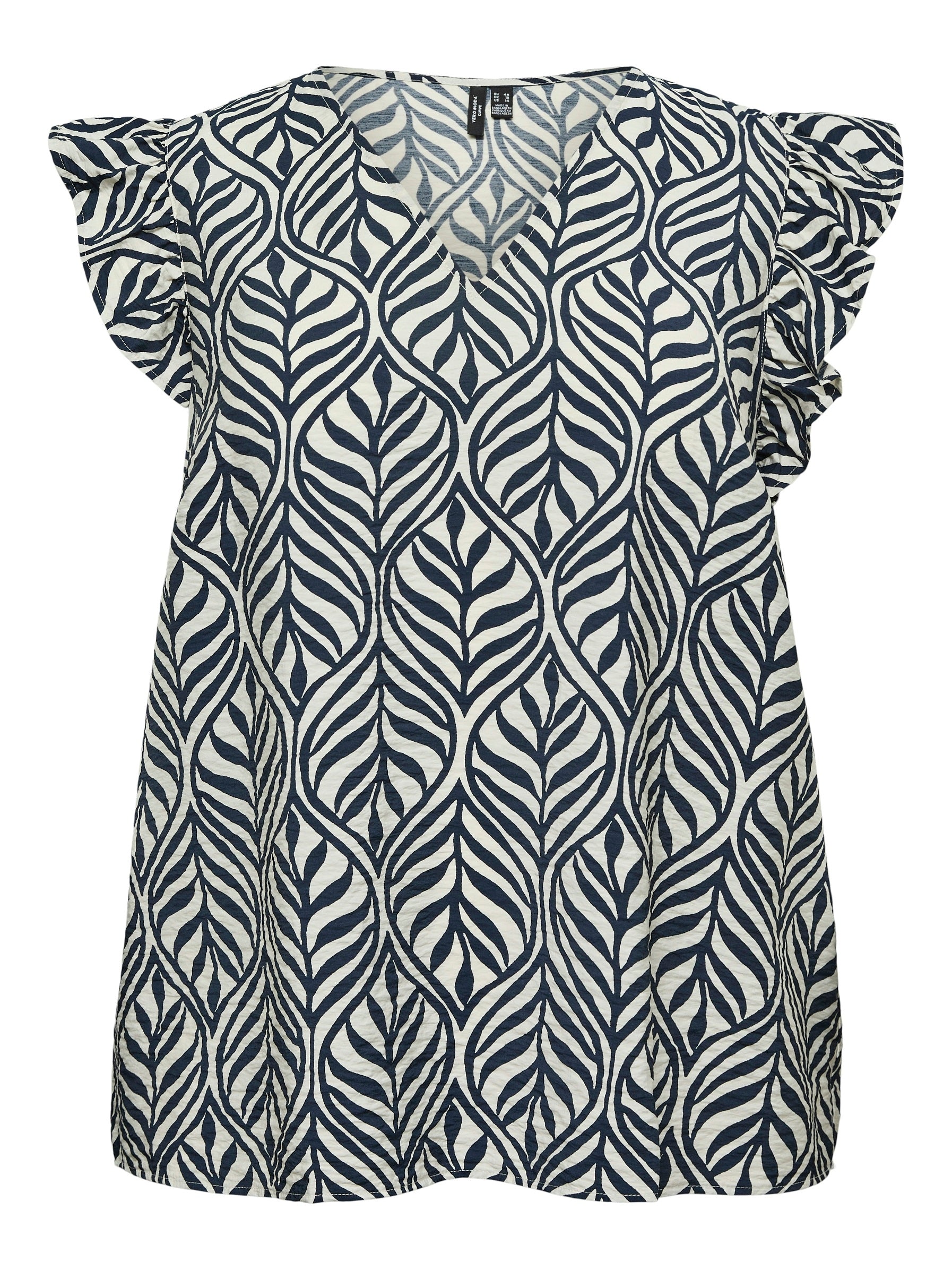 Casacca a V stampata smanicata VEROMODA CURVY