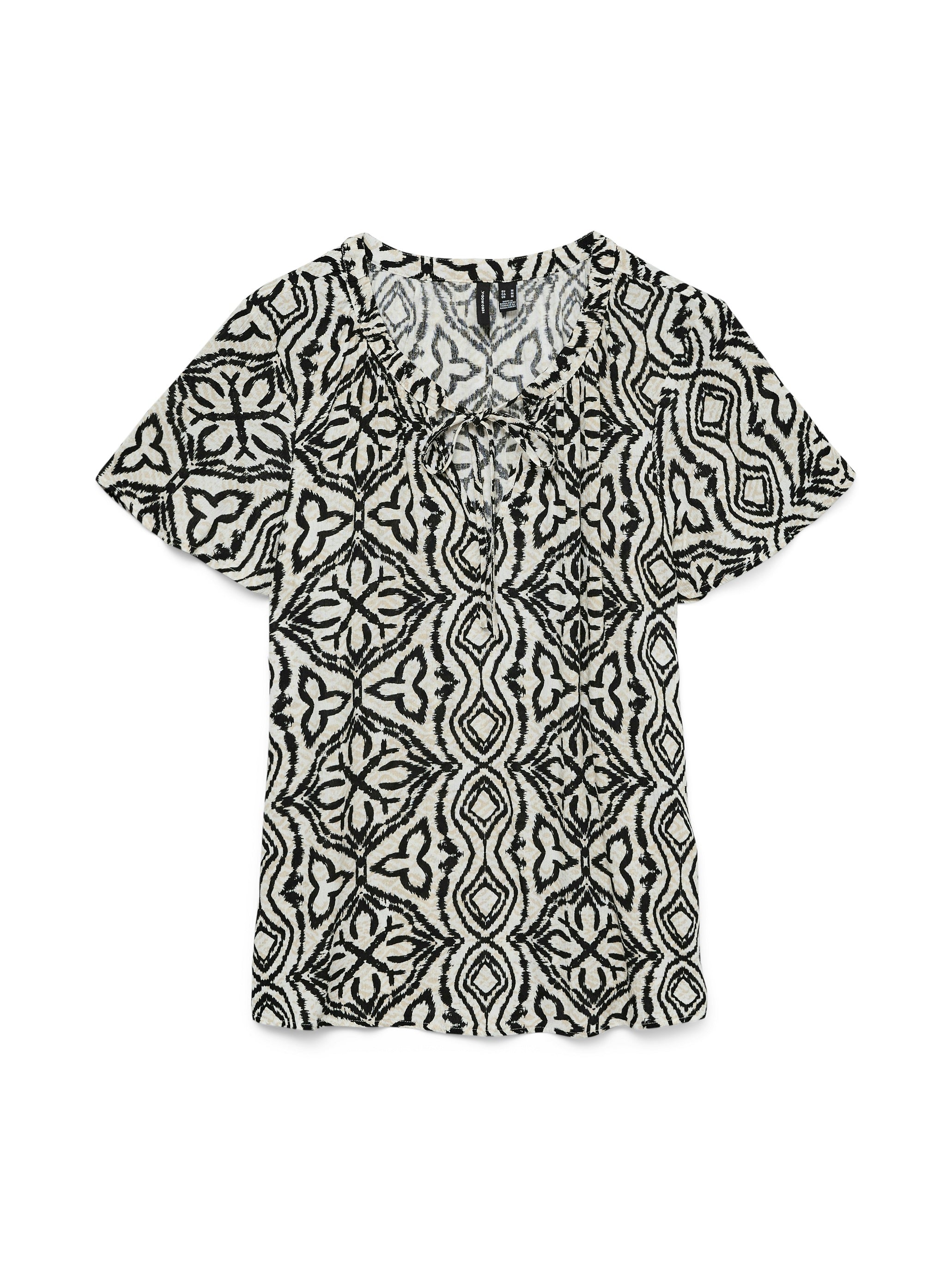 Casacca stampata scollo v geometrica VEROMODA CURVY