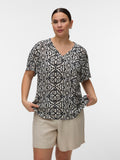 Casacca stampata scollo v geometrica VEROMODA CURVY