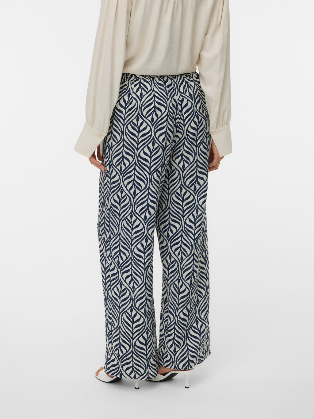 Pantalone stampato foglie elastico VEROMODA