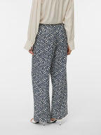 Pantalone stampato foglie elastico VEROMODA